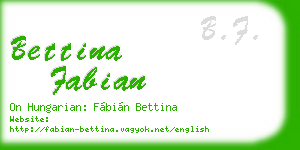 bettina fabian business card